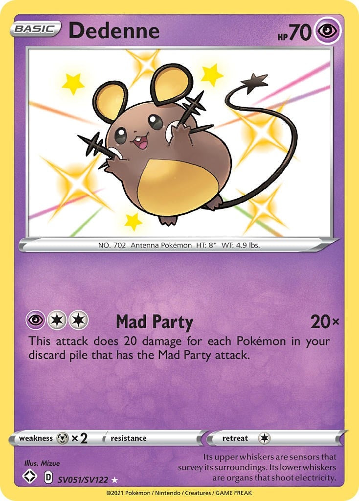 Image for Dedenne (SV051/SV122) (Shining Fates: Shiny Vault) - Pokemon