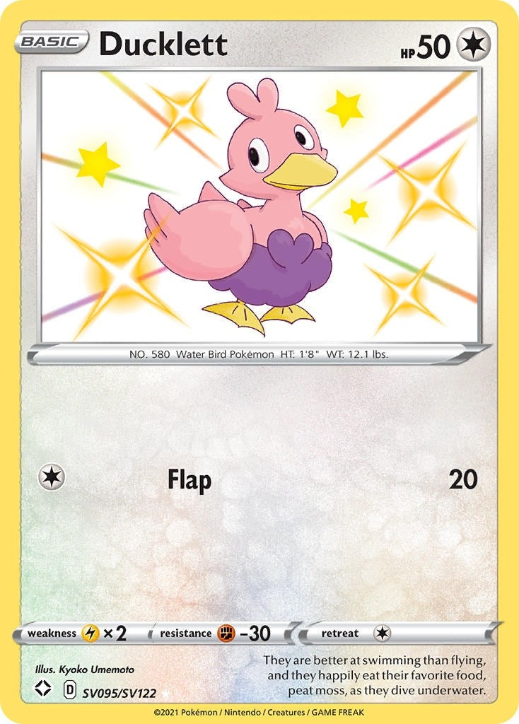 Image for Ducklett (SV095/SV122) (Shining Fates: Shiny Vault) - Pokemon