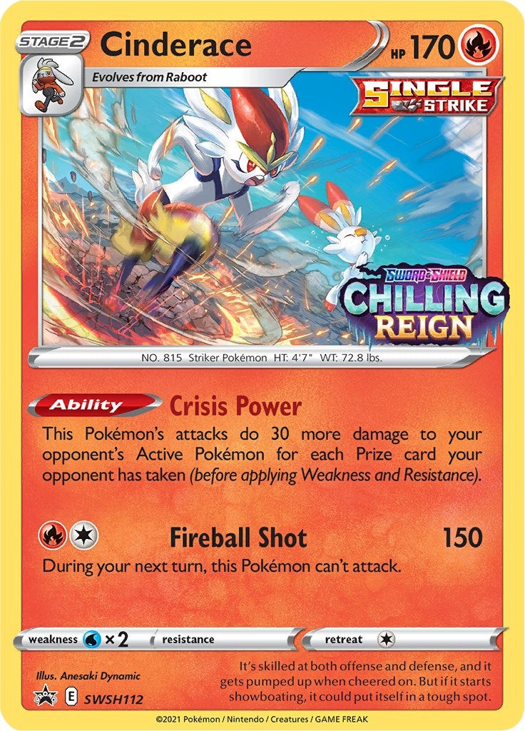 Image for Cinderace - SWSH112 (Prerelease) (SWSH112) (SWSH: Sword & Shield Promo Cards) - Pokemon
