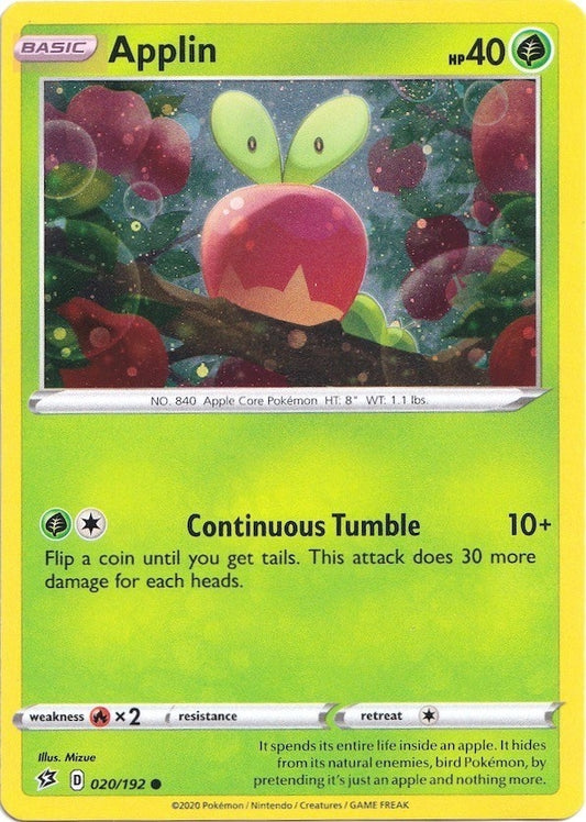 Image for Applin - 020/192 (Cosmos Holo) (020/192) (Blister Exclusives) - Pokemon