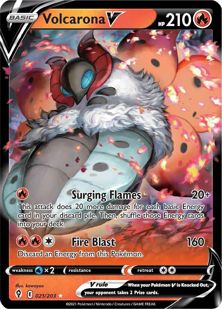 Image for Volcarona V (021/203) (SWSH07: Evolving Skies) - Pokemon