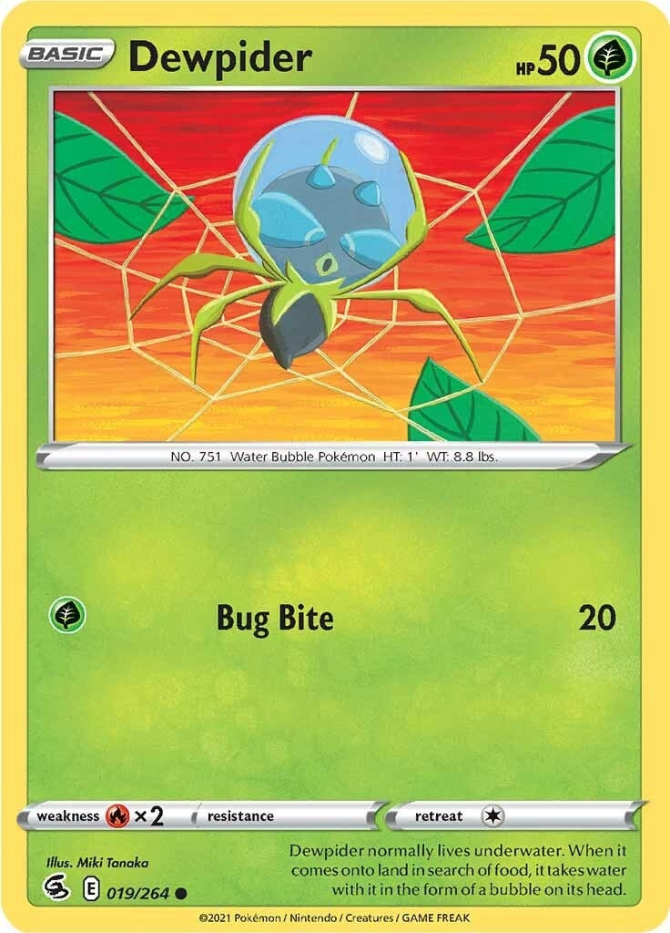 Image for Dewpider (019/264) (SWSH08: Fusion Strike) - Pokemon
