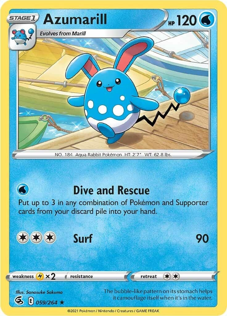 Image for Azumarill (059/264) (SWSH08: Fusion Strike) - Pokemon