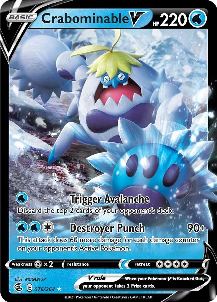 Image for Crabominable V (076/264) (SWSH08: Fusion Strike) - Pokemon