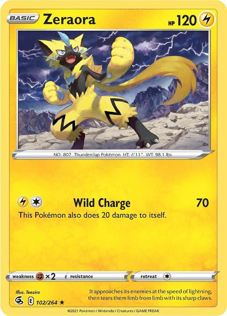 Image for Zeraora (102/264) (SWSH08: Fusion Strike) - Pokemon