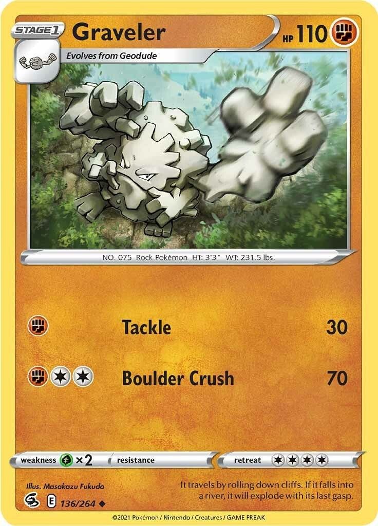 Image for Graveler (136/264) (SWSH08: Fusion Strike) - Pokemon