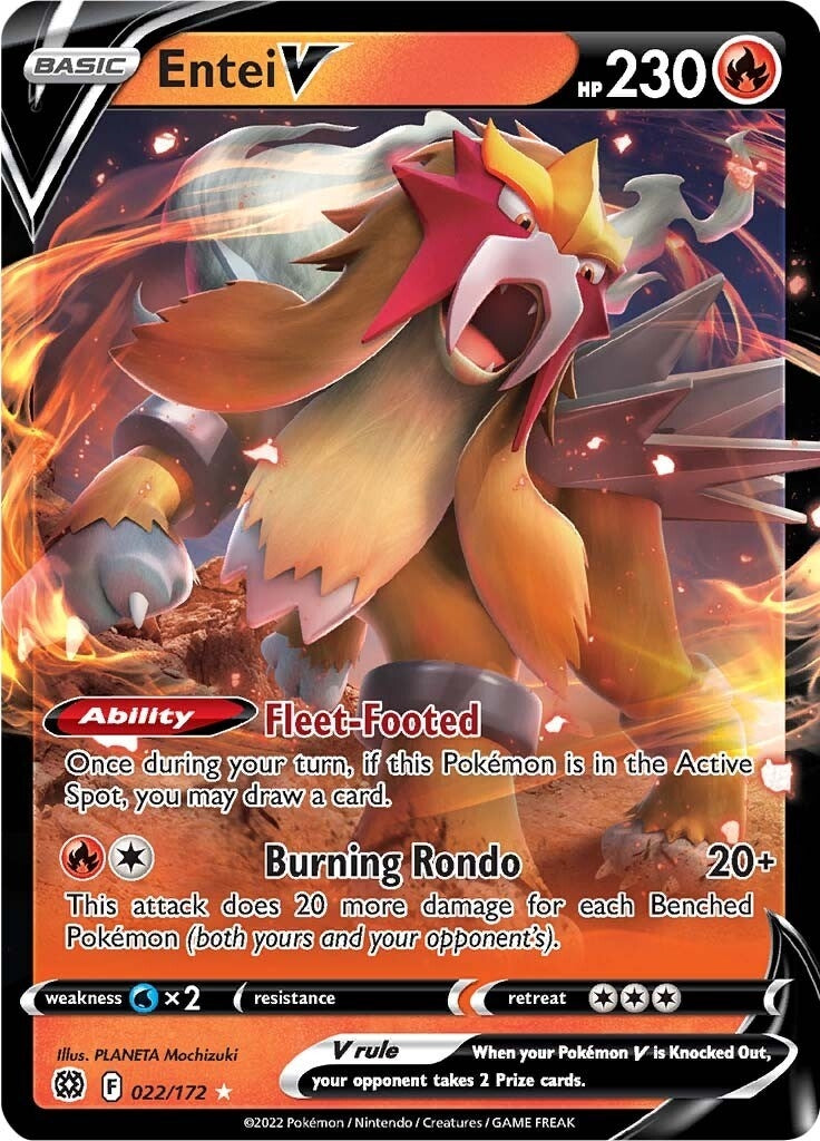 Image for Entei V (022/172) (SWSH09: Brilliant Stars) - Pokemon
