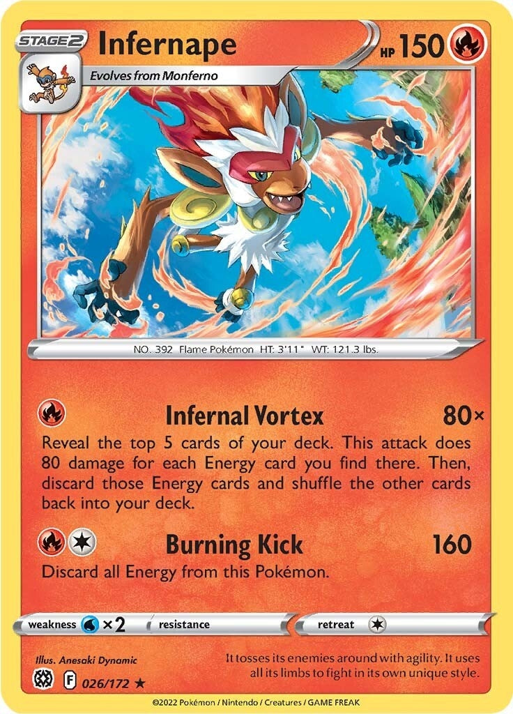 Image for Infernape (026/172) (SWSH09: Brilliant Stars) - Pokemon