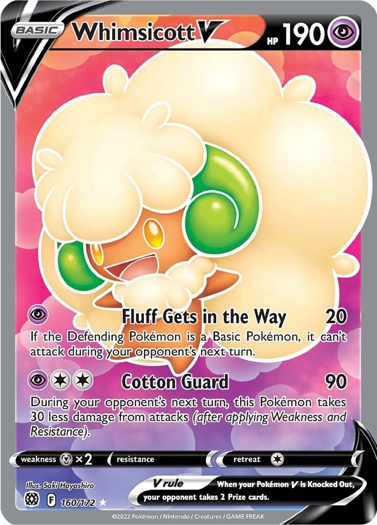 Image for Whimsicott V (Full Art) (160/172) (SWSH09: Brilliant Stars) - Pokemon