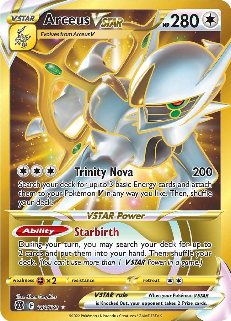 Image for Arceus VSTAR (Secret) (184) (184/172) (SWSH09: Brilliant Stars) - Pokemon