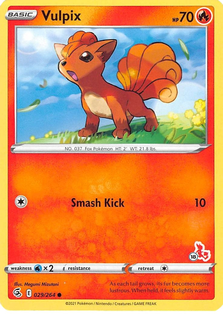 Image for Vulpix - 029/264 (#18 Cinderace Stamped) (029/264) (Battle Academy 2022) - Pokemon
