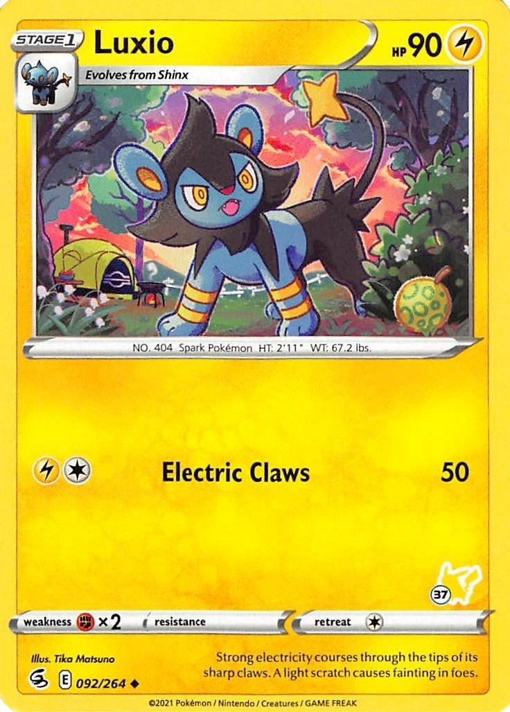 Image for Luxio - 092/264 (#37 Pikachu Stamped) (092/264) (Battle Academy 2022) - Pokemon