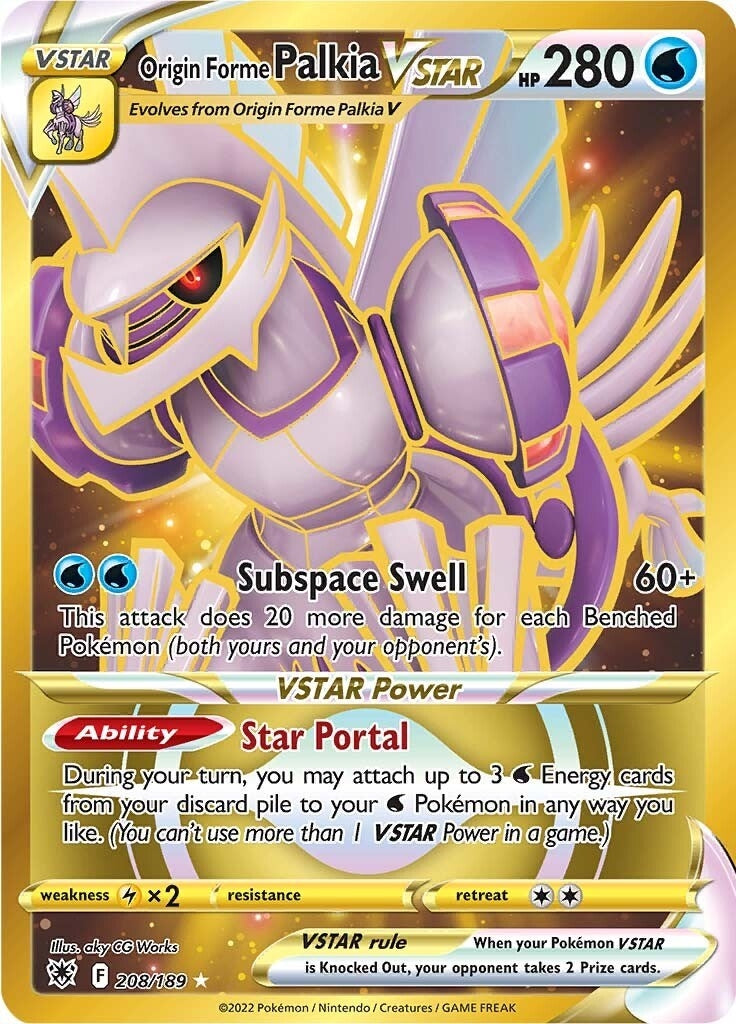 Image for Origin Forme Palkia VSTAR (Secret) (208) (208/189) (SWSH10: Astral Radiance) - Pokemon