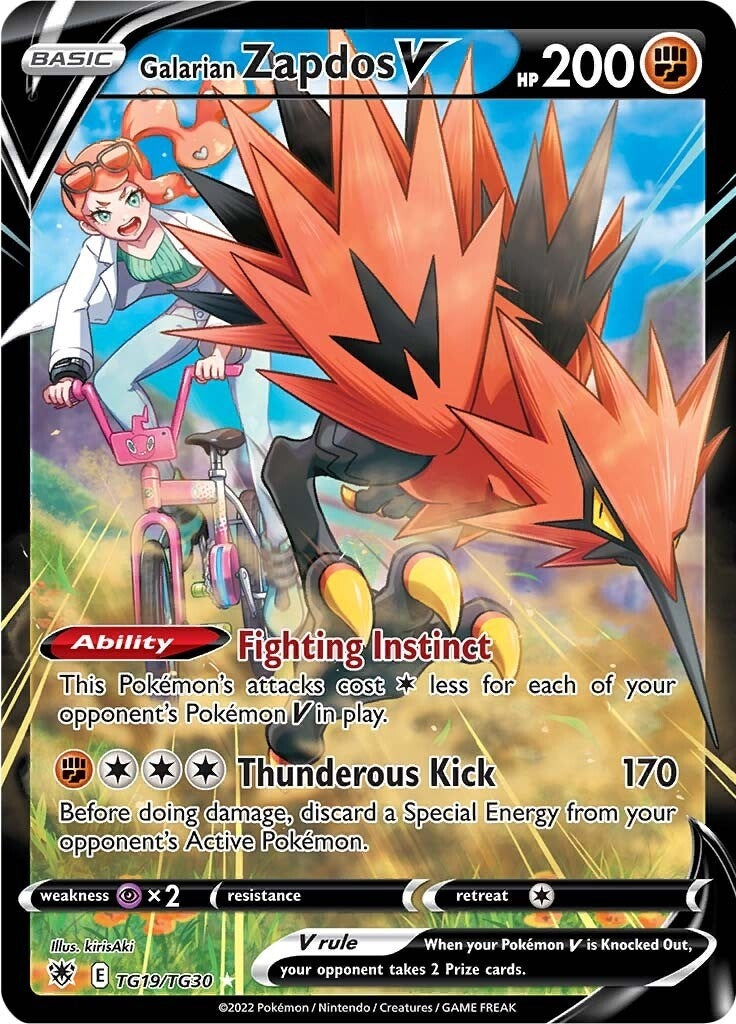 Image for Galarian Zapdos V (TG19/TG30) (SWSH10: Astral Radiance Trainer Gallery) - Pokemon