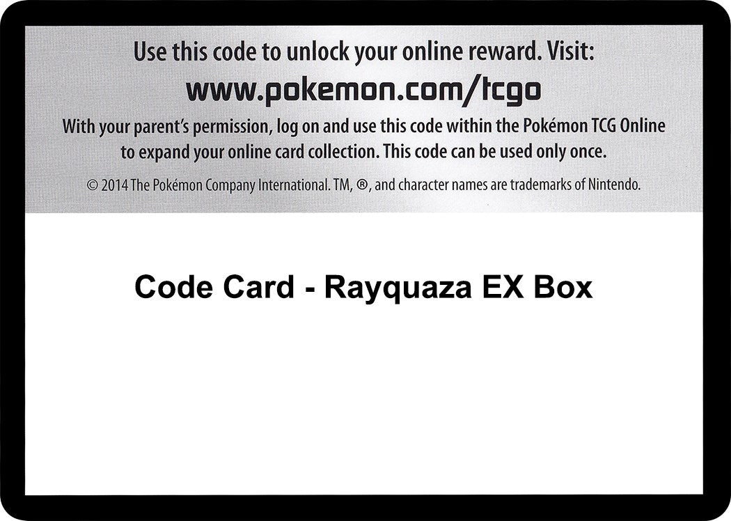 Image for Code Card - Rayquaza EX Box - Pokemon