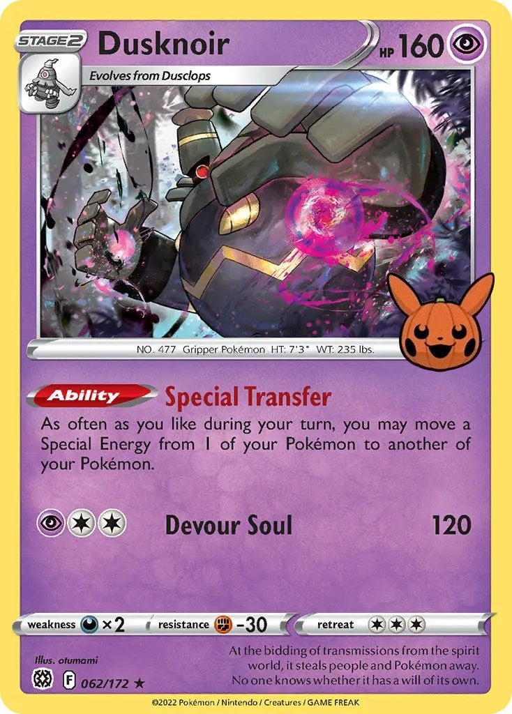 Image for Dusknoir (062/172) (Trick or Trade BOOster Bundle) - Pokemon