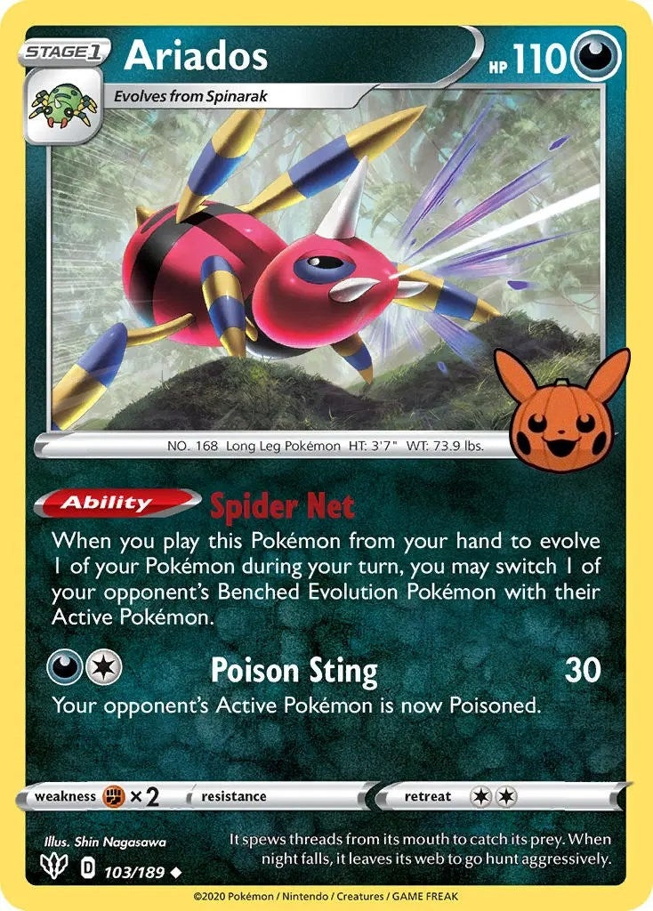 Image for Ariados (103/189) (Trick or Trade BOOster Bundle) - Pokemon
