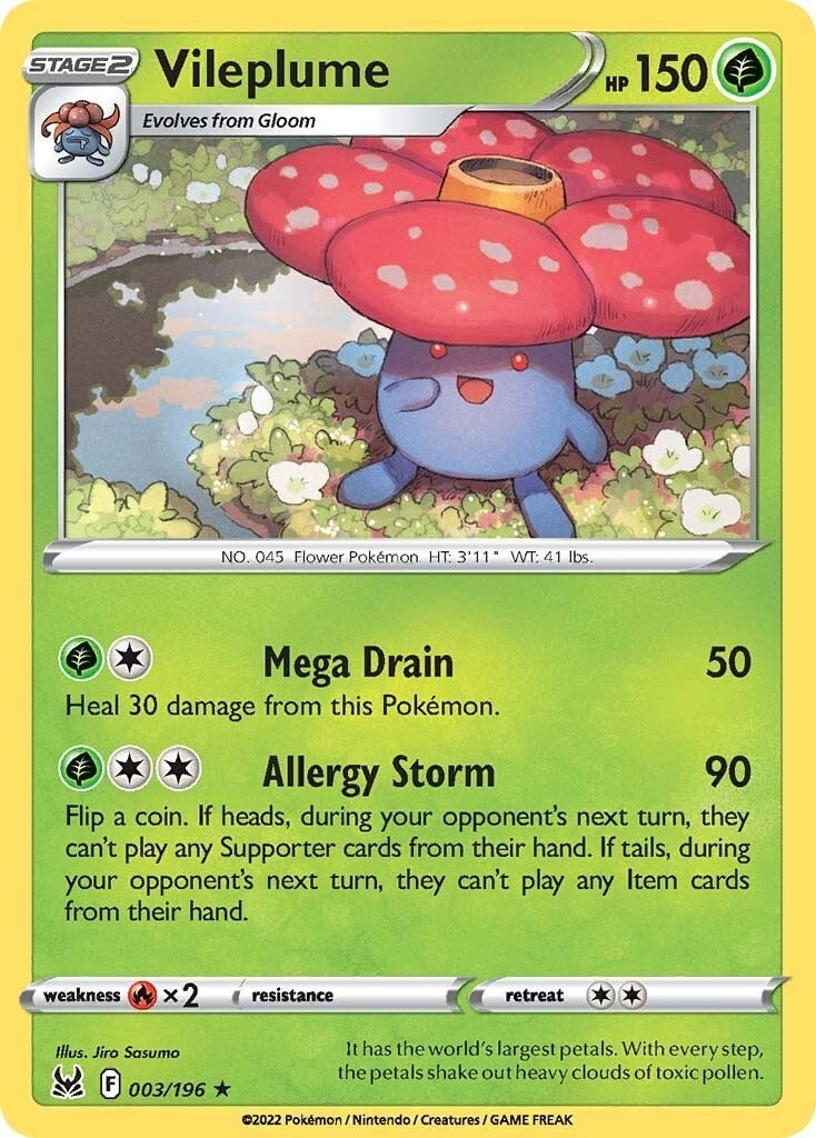Image for Vileplume (003/196) (SWSH11: Lost Origin) - Pokemon