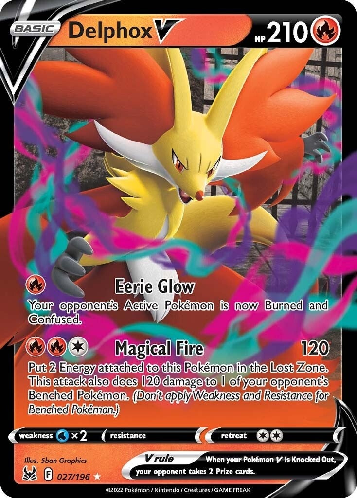 Image for Delphox V (027/196) (SWSH11: Lost Origin) - Pokemon