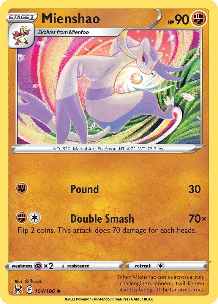 Image for Mienshao (104/196) (SWSH11: Lost Origin) - Pokemon