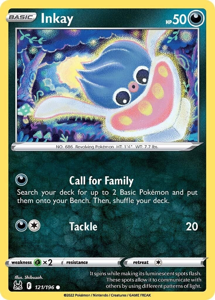 Image for Inkay (121) (121/196) (SWSH11: Lost Origin) - Pokemon
