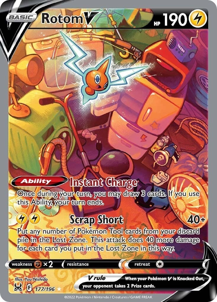 Image for Rotom V (Alternate Full Art) (177/196) (SWSH11: Lost Origin) - Pokemon