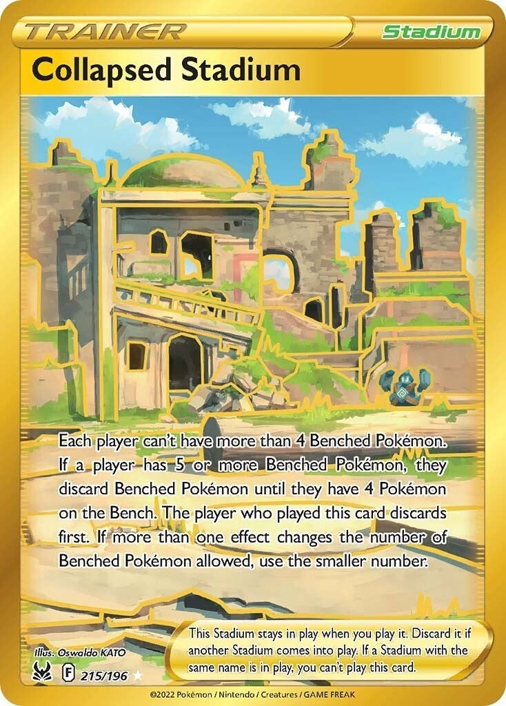 Image for Collapsed Stadium (Secret) (215/196) (SWSH11: Lost Origin) - Pokemon