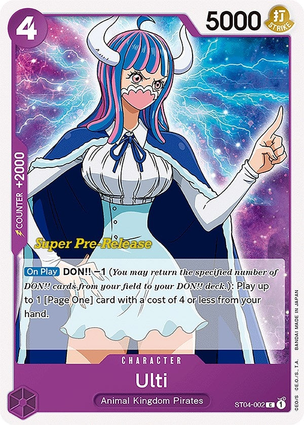 Image for Ulti (ST04-002) (Super Pre-Release Starter Deck 4: Animal Kingdom Pirates) - One Piece Card Game