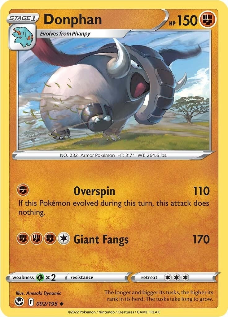 Image for Donphan (092/195) (SWSH12: Silver Tempest) - Pokemon