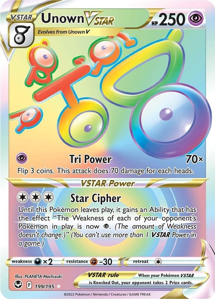 Image for Unown VSTAR (Secret) (199/195) (SWSH12: Silver Tempest) - Pokemon