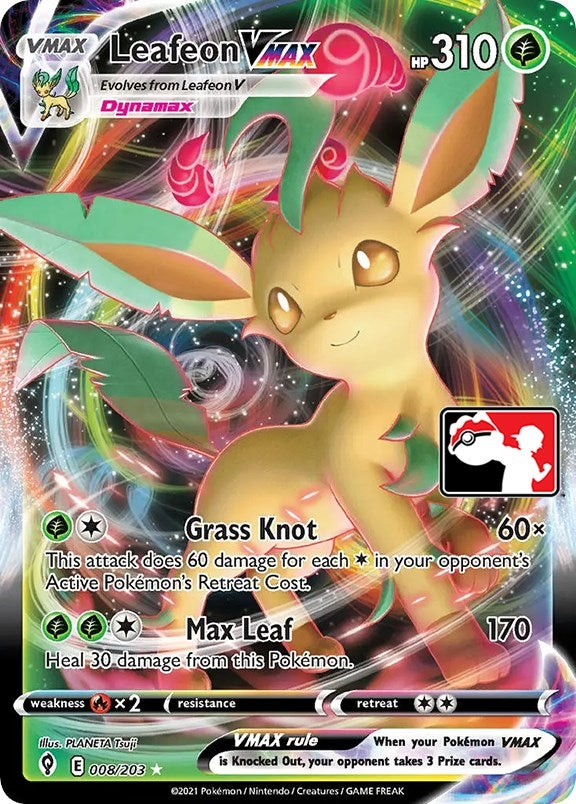 Image for Leafeon VMAX (008/203) (Prize Pack Series Cards) - Pokemon