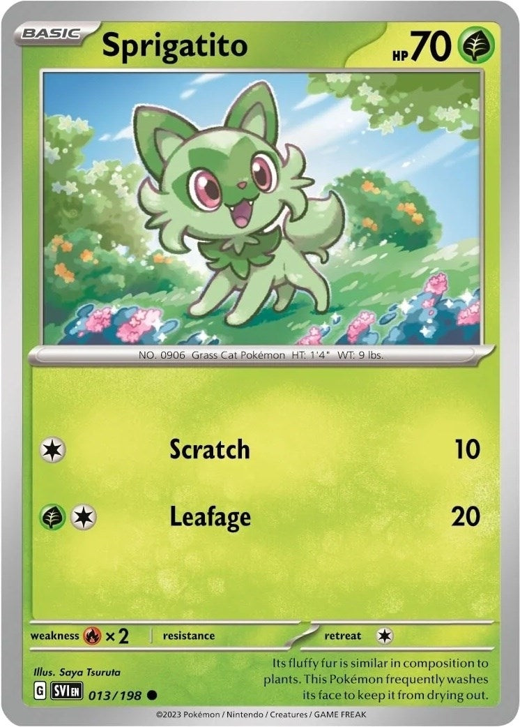 Image for Sprigatito - 013/198 (Mirage Holo) (013/198) (Miscellaneous Cards & Products) - Pokemon
