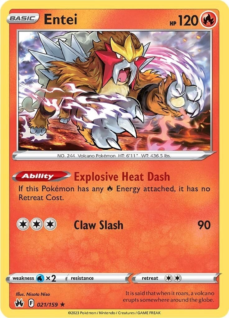 Image for Entei (021/159) (Crown Zenith) - Pokemon