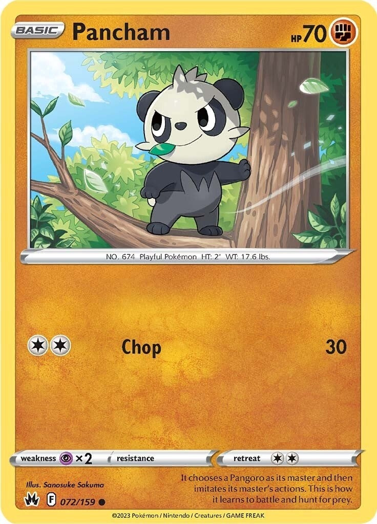 Image for Pancham (072/159) (Crown Zenith) - Pokemon