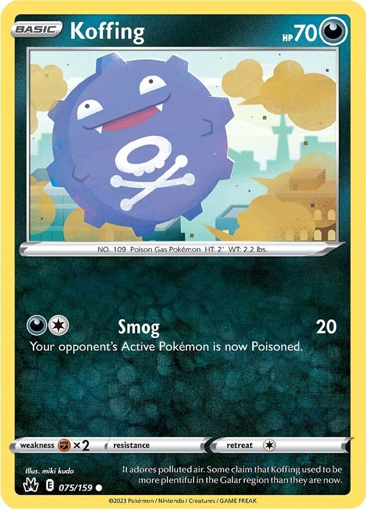 Image for Koffing (075/159) (Crown Zenith) - Pokemon
