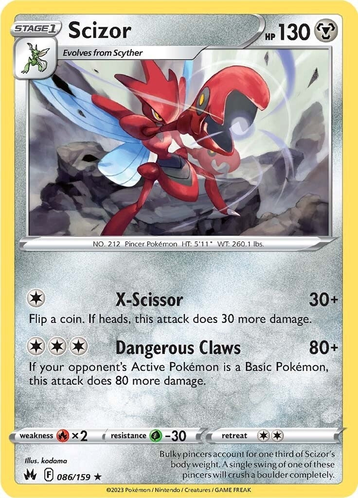 Image for Scizor (086/159) (Crown Zenith) - Pokemon