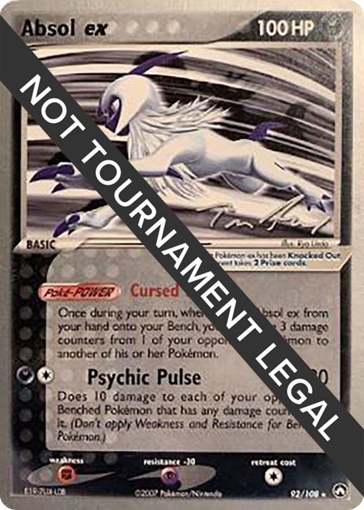 Image for Absol ex - 2007 (Tom Roos) (92/108) (World Championship Decks) - Pokemon