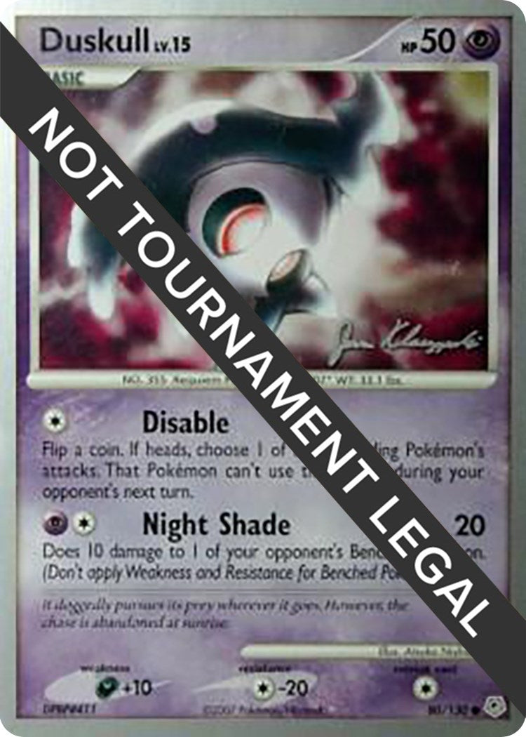 Image for Duskull - 2008 (Jason Klaczynski) (80/130) (World Championship Decks) - Pokemon