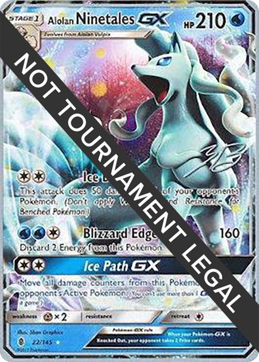 Image for Alolan Ninetales GX - 2017 (Zachary Bokhari) (22/145) (World Championship Decks) - Pokemon