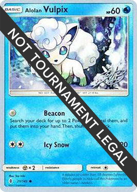 Image for Alolan Vulpix - 2017 (Zachary Bokhari) (21/145) (World Championship Decks) - Pokemon