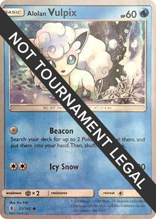 Image for Alolan Vulpix - 2017 (Diego Cassiraga) (21/145) (World Championship Decks) - Pokemon