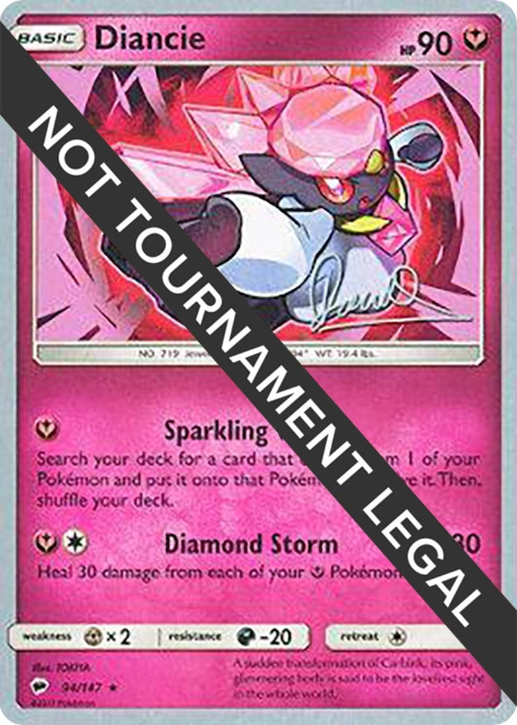 Image for Diancie - 2017 (Diego Cassiraga) (94/147) (World Championship Decks) - Pokemon