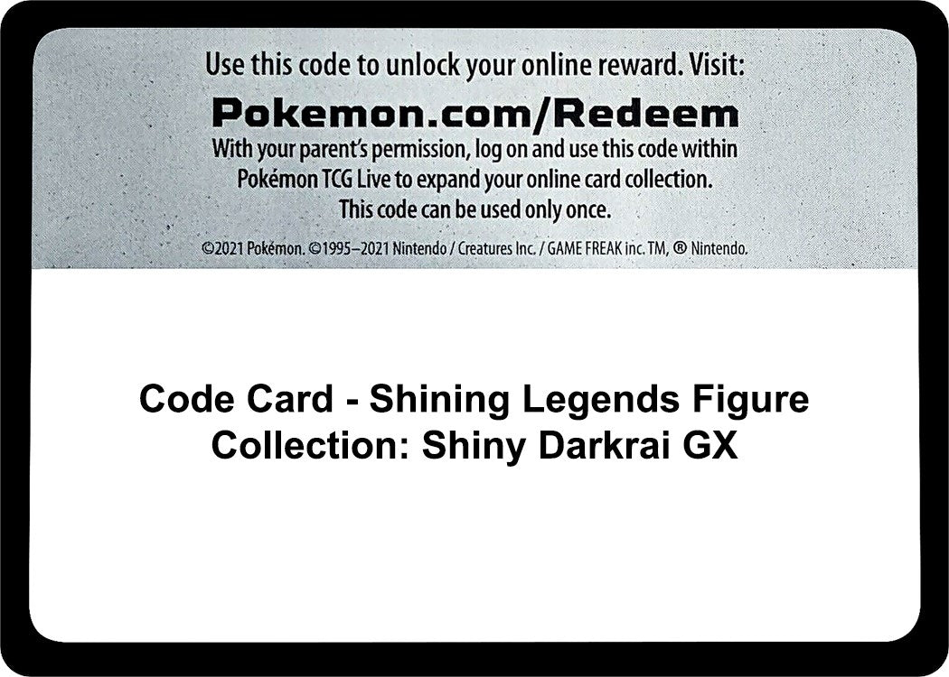 Image for Code Card - Shining Legends Figure Collection: Shiny Darkrai GX (Shining Legends) - Pokemon