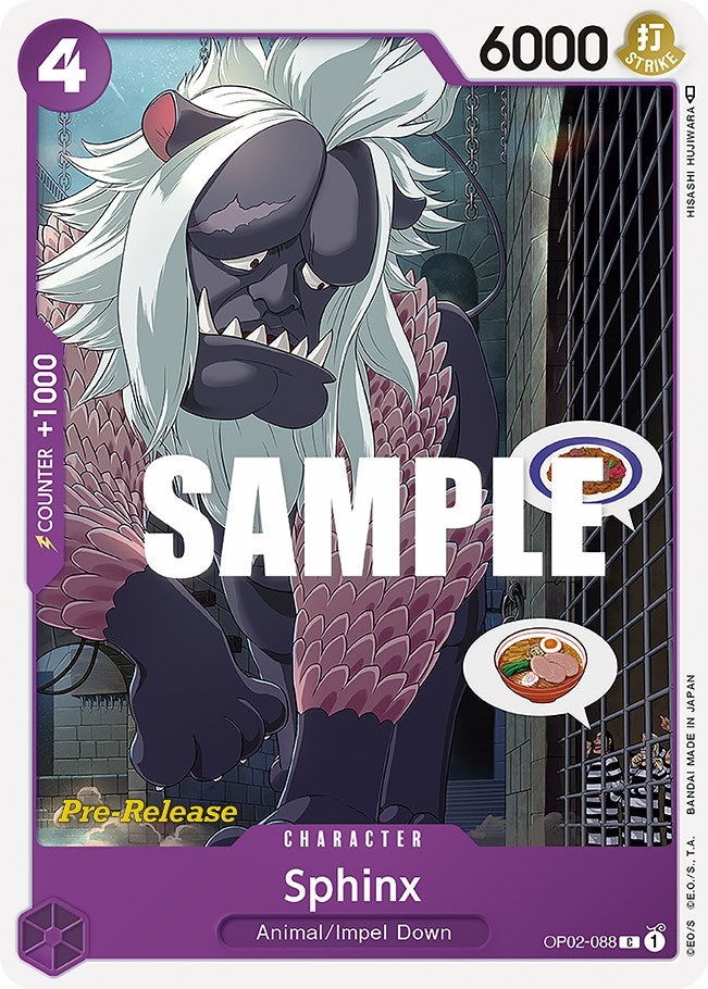 Image for Sphinx (OP02-088) (Paramount War Pre-Release Cards) - One Piece Card Game