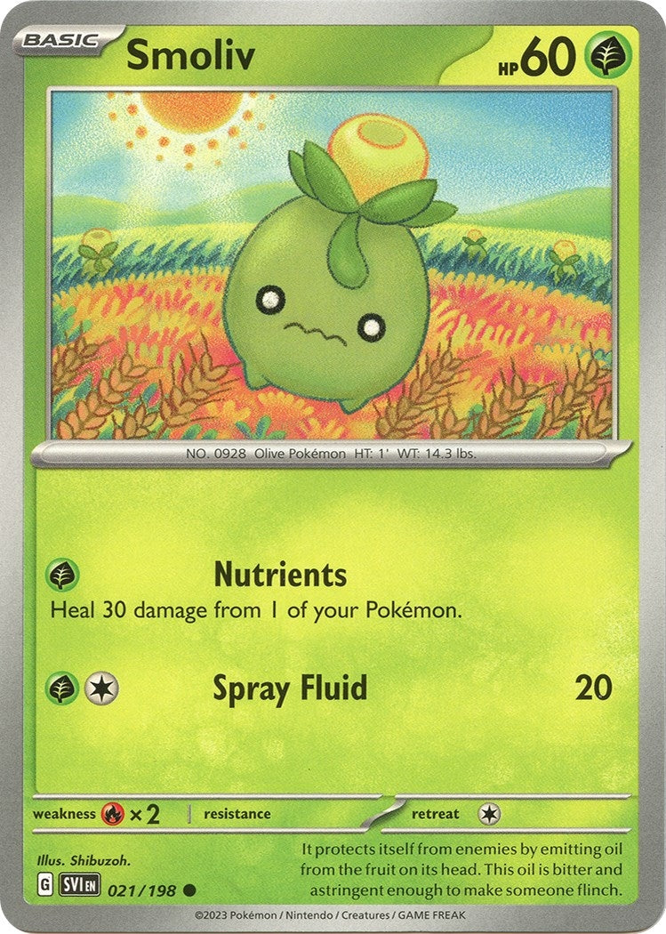Image for Smoliv (021/198) (SV01: Scarlet & Violet Base Set) - Pokemon