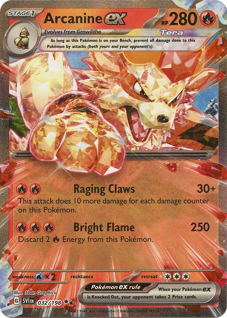 Image for Arcanine ex (032/198) (SV01: Scarlet & Violet Base Set) - Pokemon