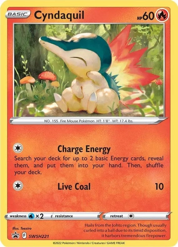 Image for Cyndaquil - SWSH221 (Cosmos Holo) (SWSH221) (SWSH: Sword & Shield Promo Cards) - Pokemon