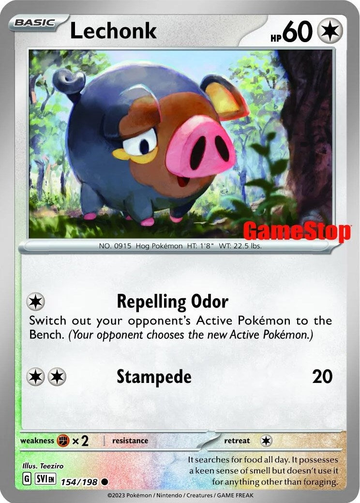 Image for Lechonk - 154/198 (GameStop Promo) (154/198) (Miscellaneous Cards & Products) - Pokemon