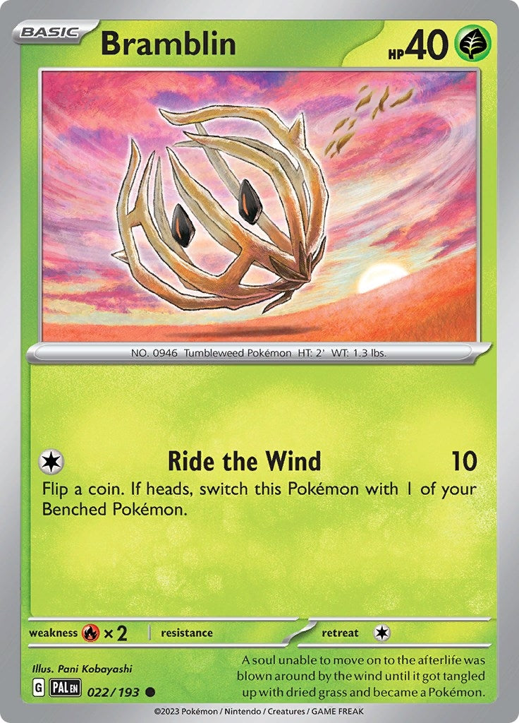 Image for Bramblin (022/193) (SV02: Paldea Evolved) - Pokemon