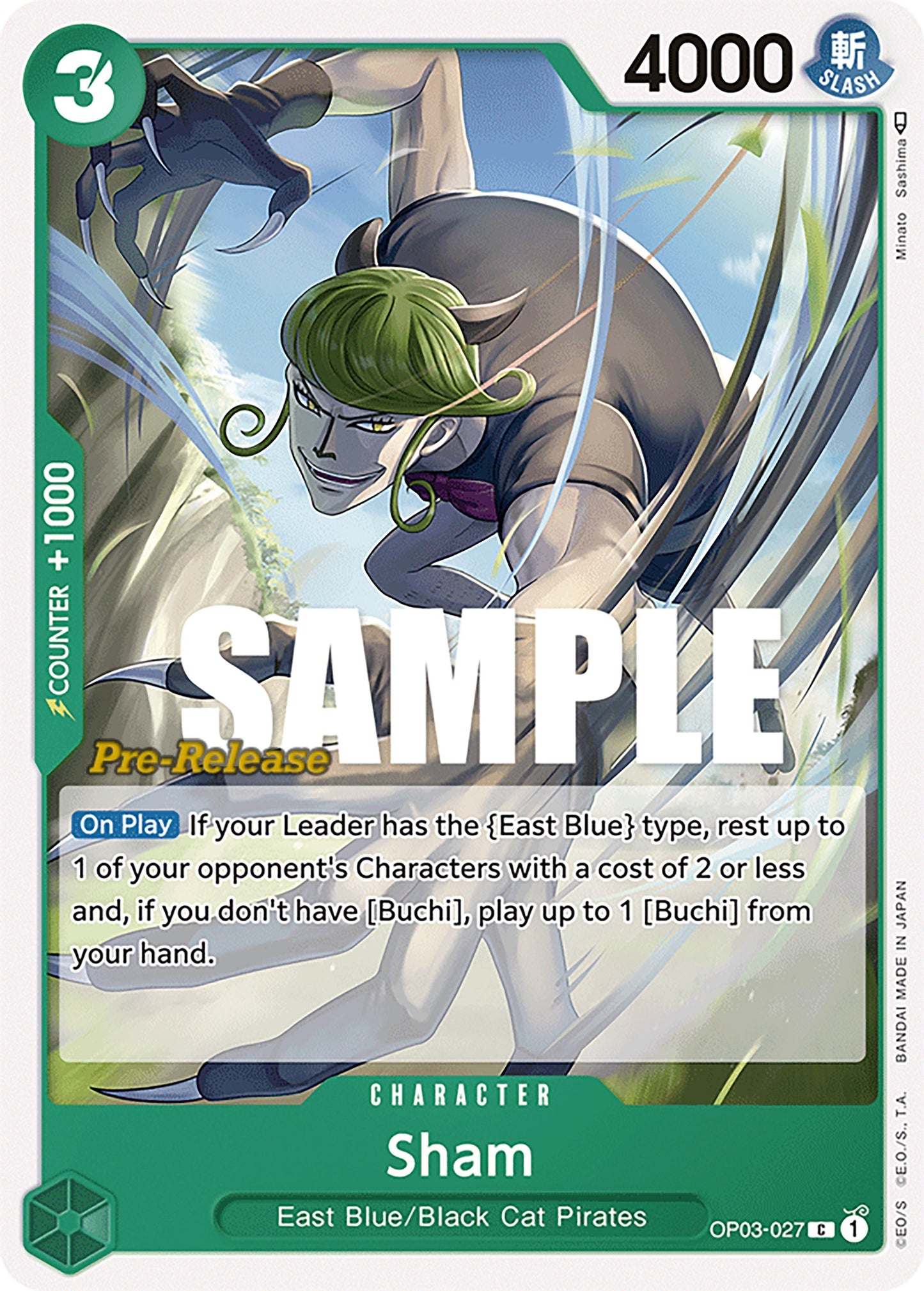 Image for Sham (OP03-027) (Pillars of Strength Pre-Release Cards) - One Piece Card Game